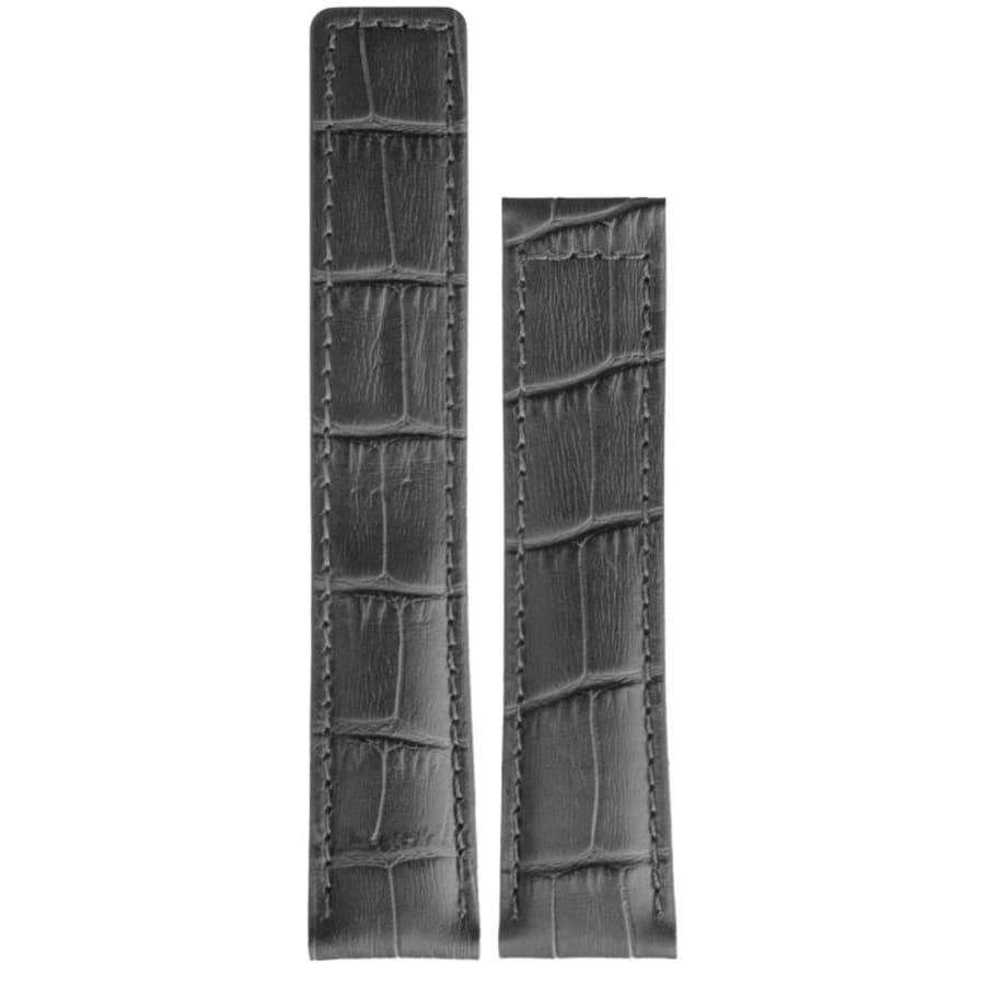 Watch strap Tag Heuer FC6336 Crocodile skin Grey 19mm