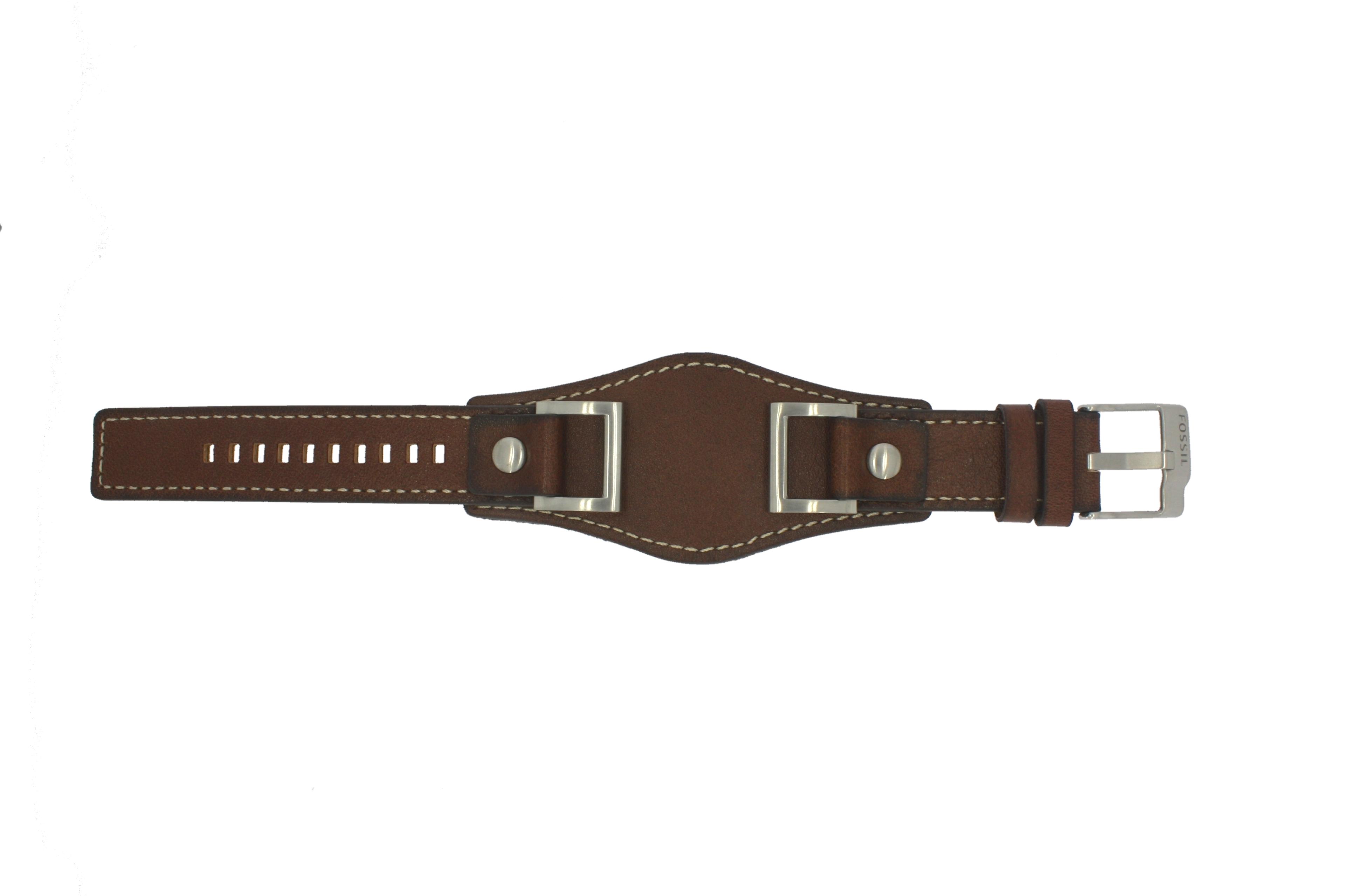 Watch strap Fossil JR1157 Leather Brown 24mm