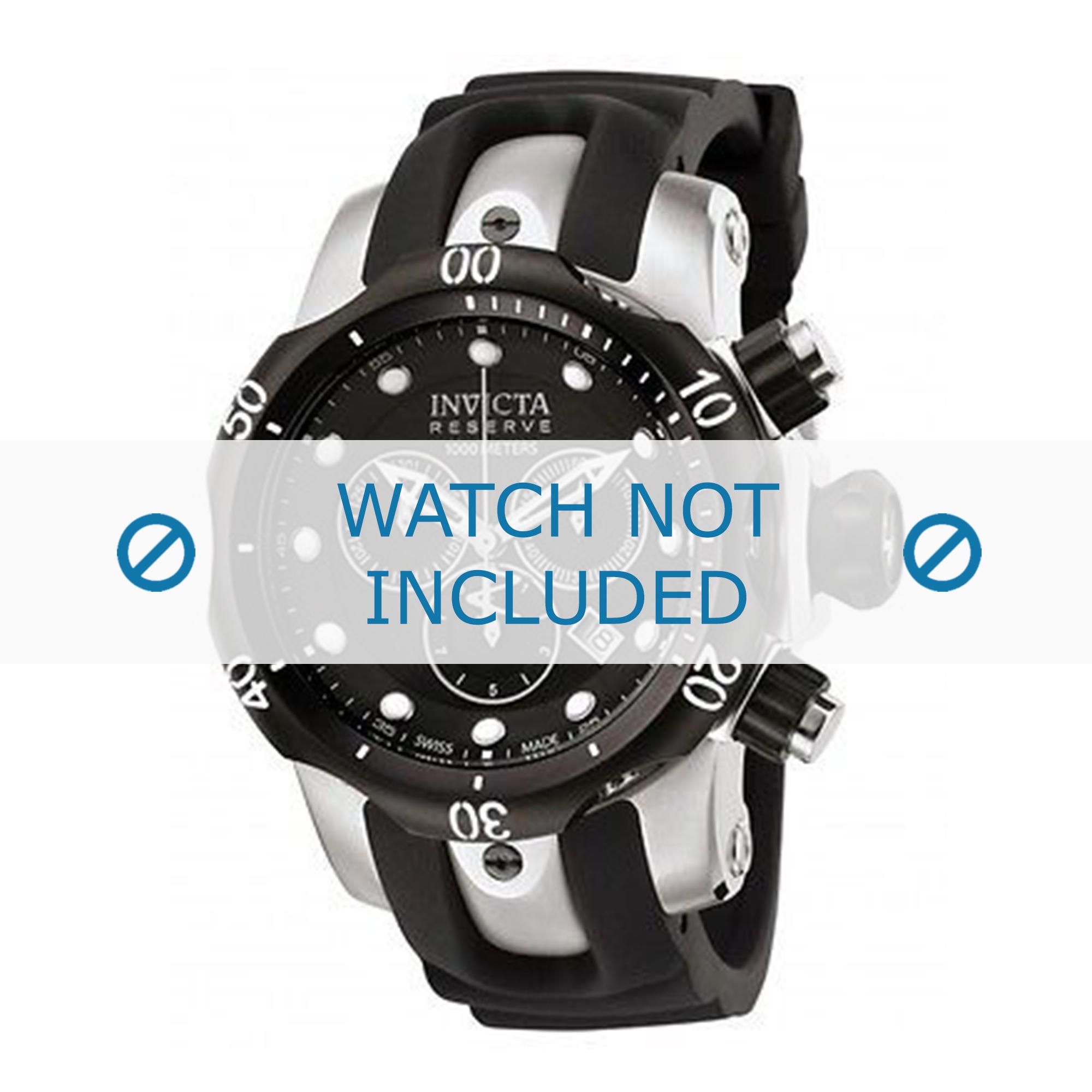 Watch strap Invicta 0947 Venom Reserve Silicone Black 22mm