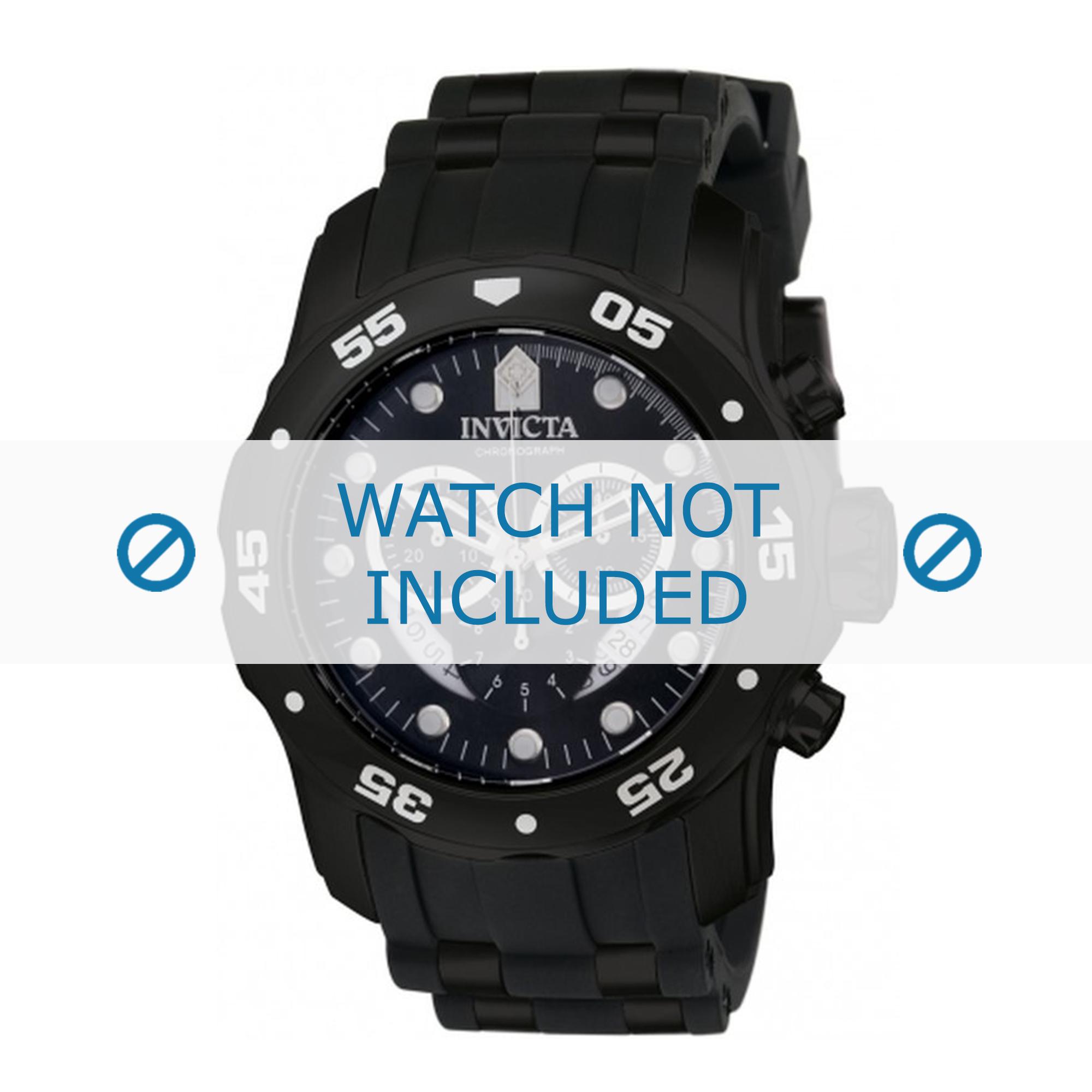 Watch strap Invicta 6986-INV Rubber Black 26mm