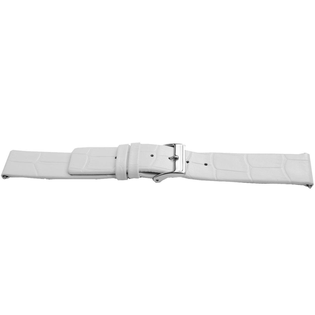 Watch strap Universal J520 Leather White 26mm