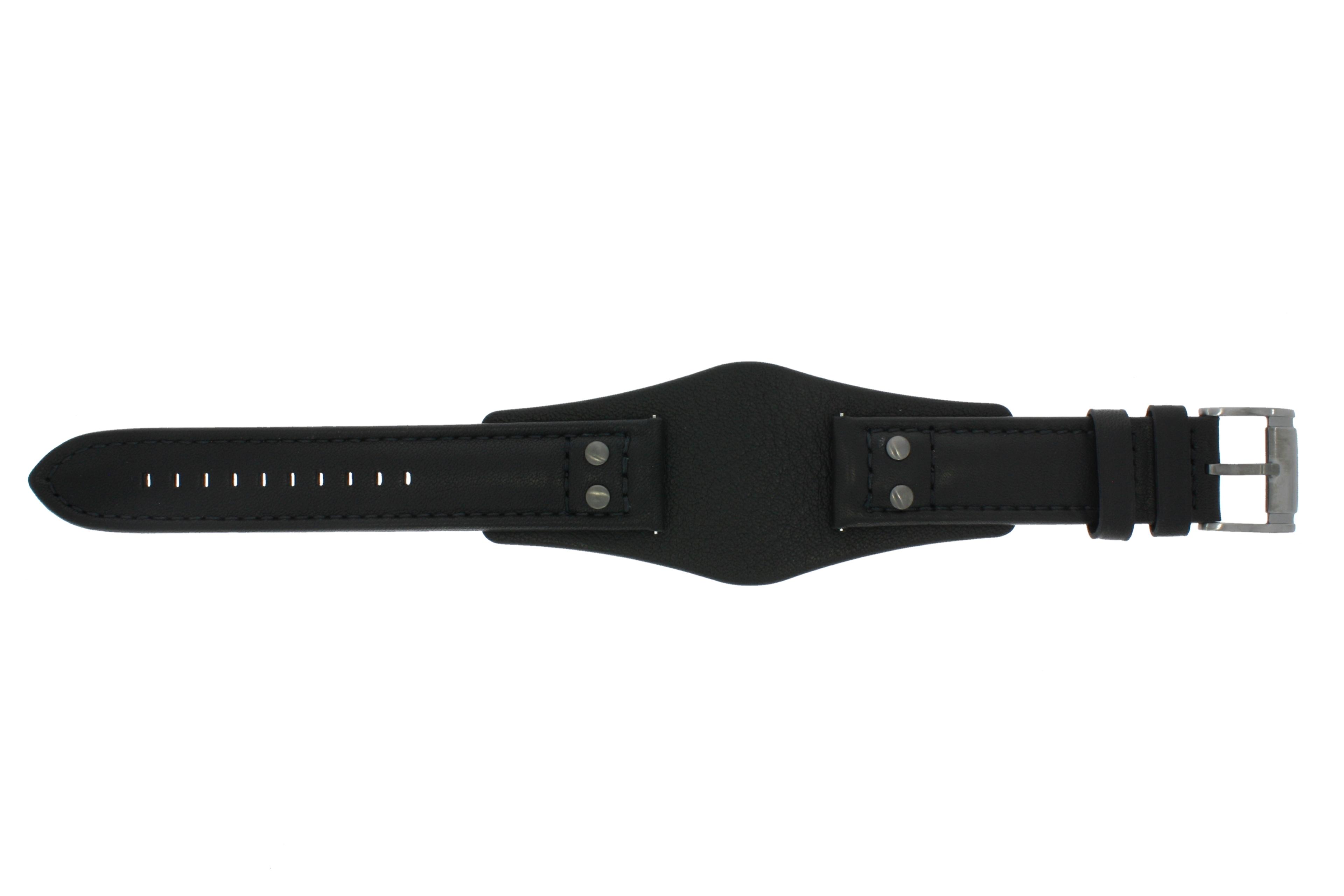 Watch strap Fossil JR1472 Leather Black 22mm