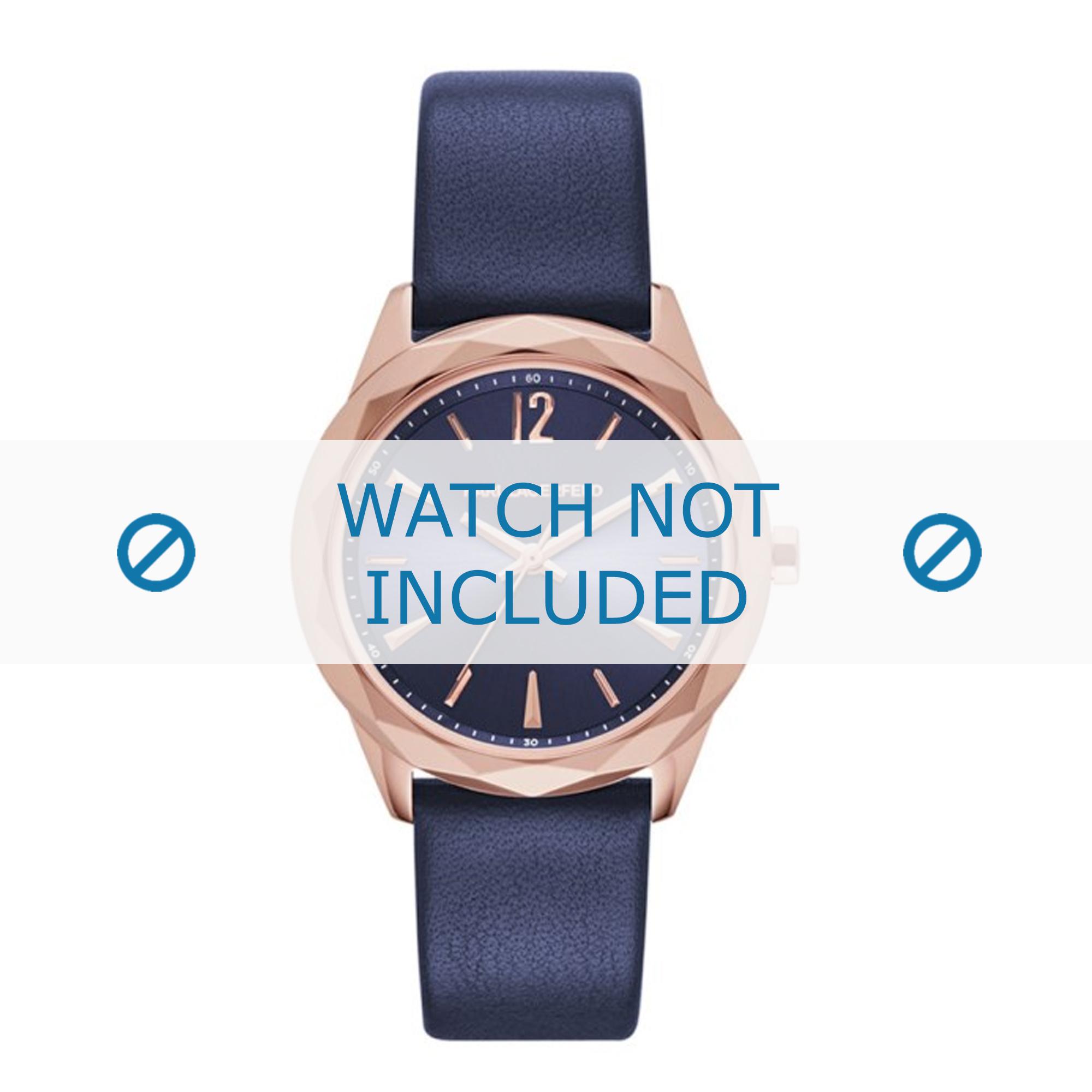 Watch strap Karl Lagerfeld KL4004 Leather Blue 16mm