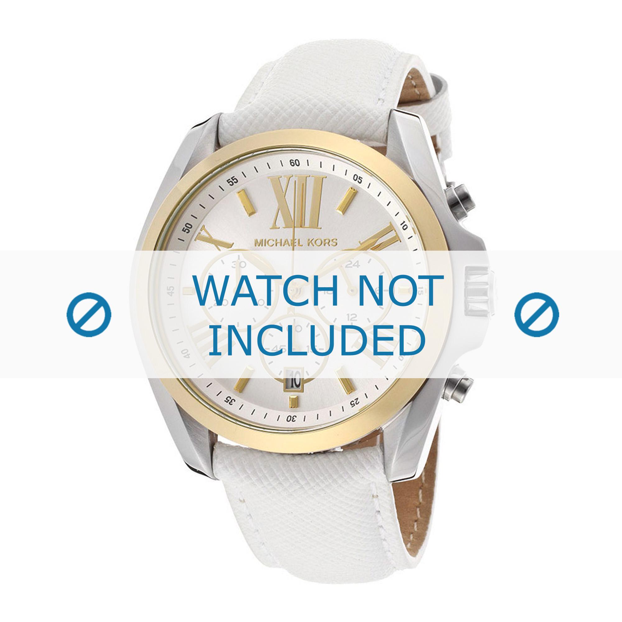 Watch strap Michael Kors MK2282 Leather White 22mm