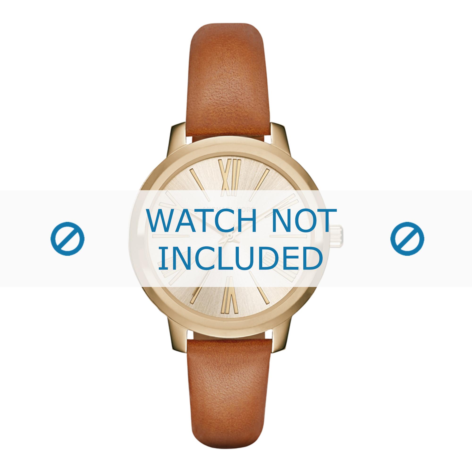 Michael Kors watch strap MK2521 Leather Cognac 16mm