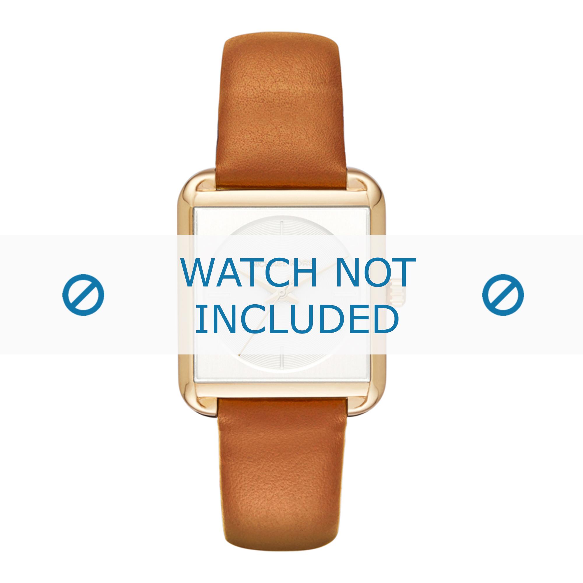 Watch strap Michael Kors MK2584 Leather Cognac 20mm