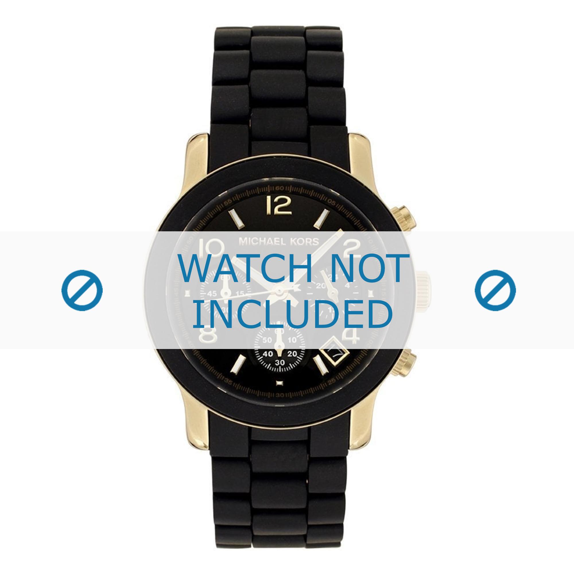 Watch strap (Strap + Case combination) Michael Kors MK5191 Rubber Black 20mm