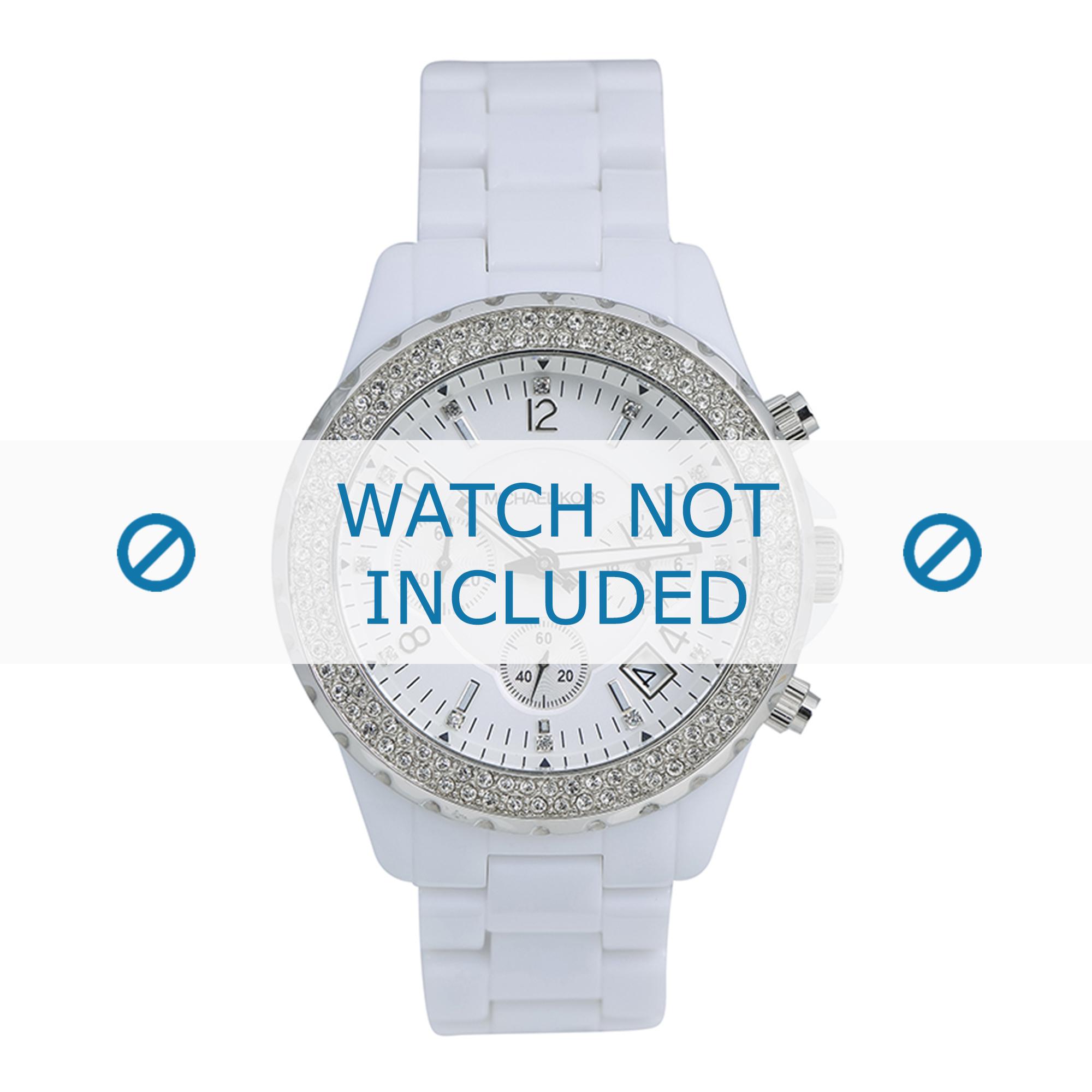 Watch strap (Strap + Case combination) Michael Kors MK5300 Silicone White 20mm