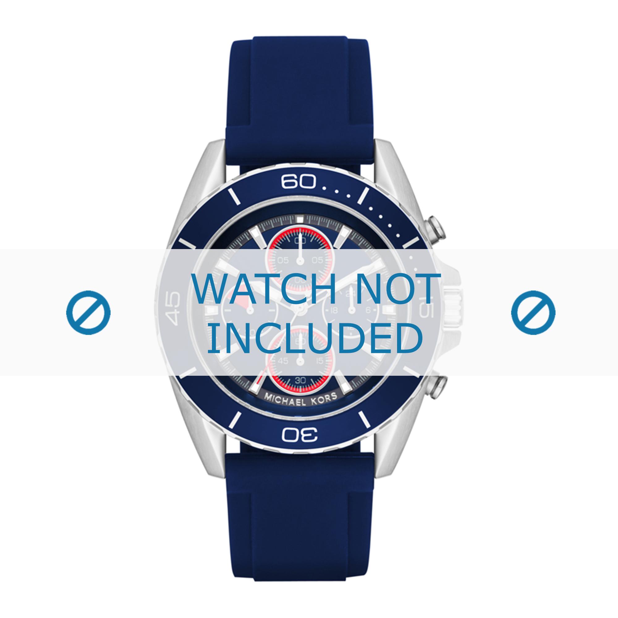 Watch strap Michael Kors MK8486 Rubber Blue 22mm