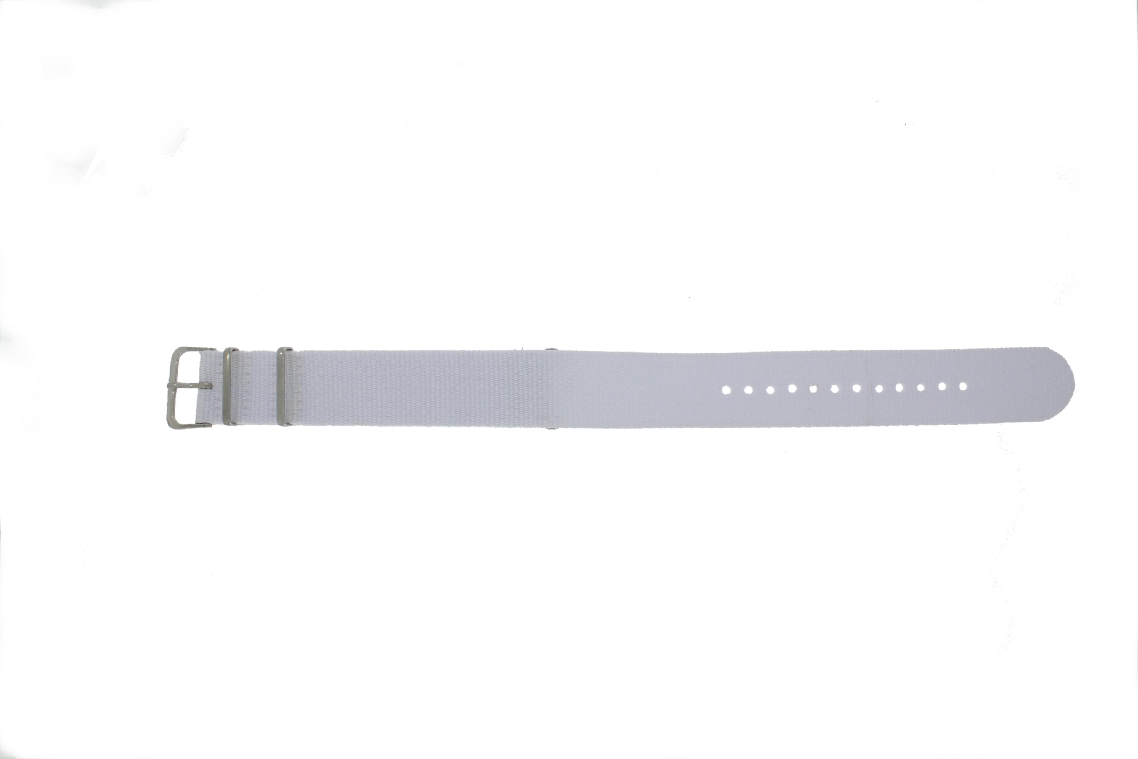 Watch strap Universal EX-WH34 Textiles White 22mm