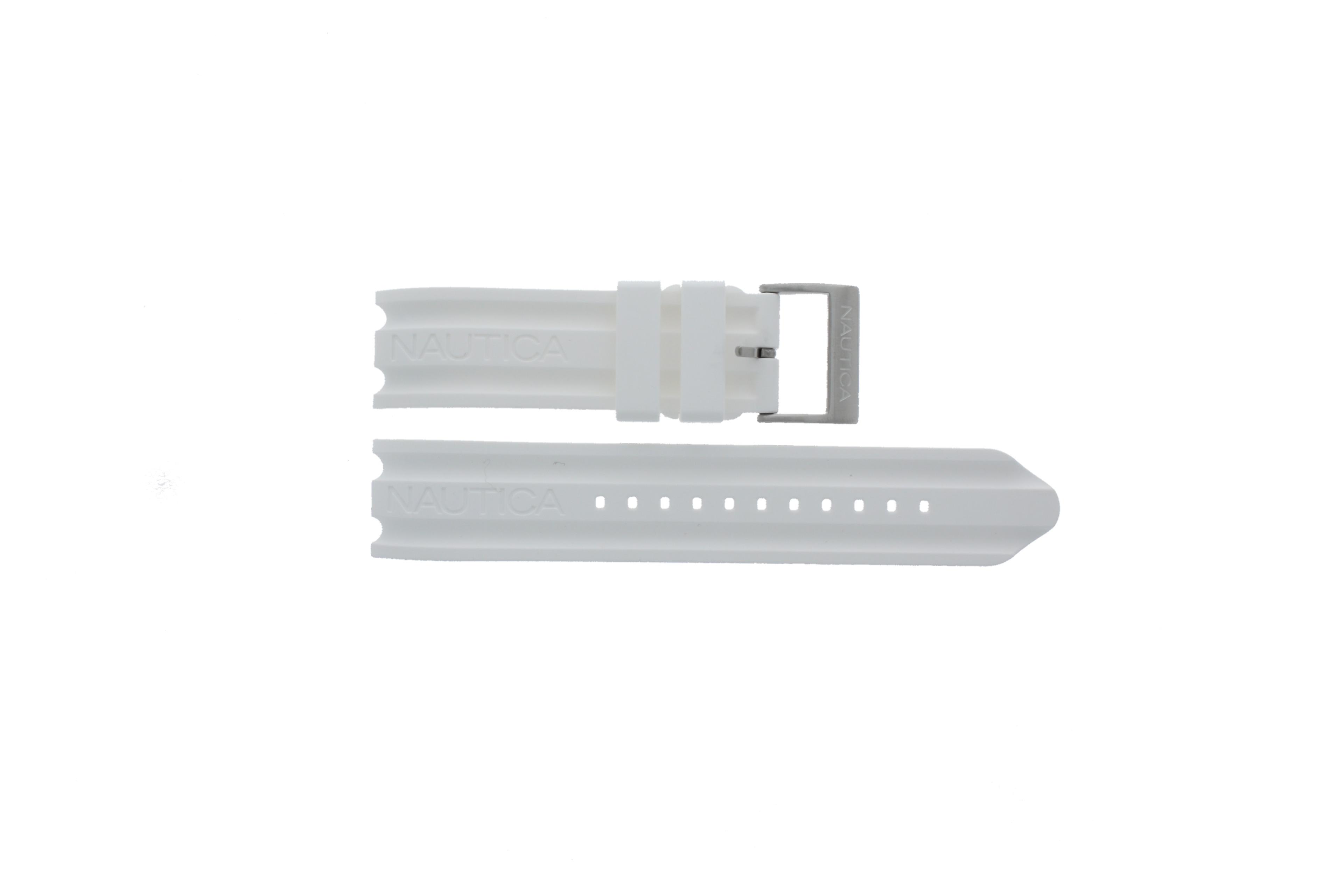 Watch strap Nautica A14608G / A16603G Rubber White 22mm