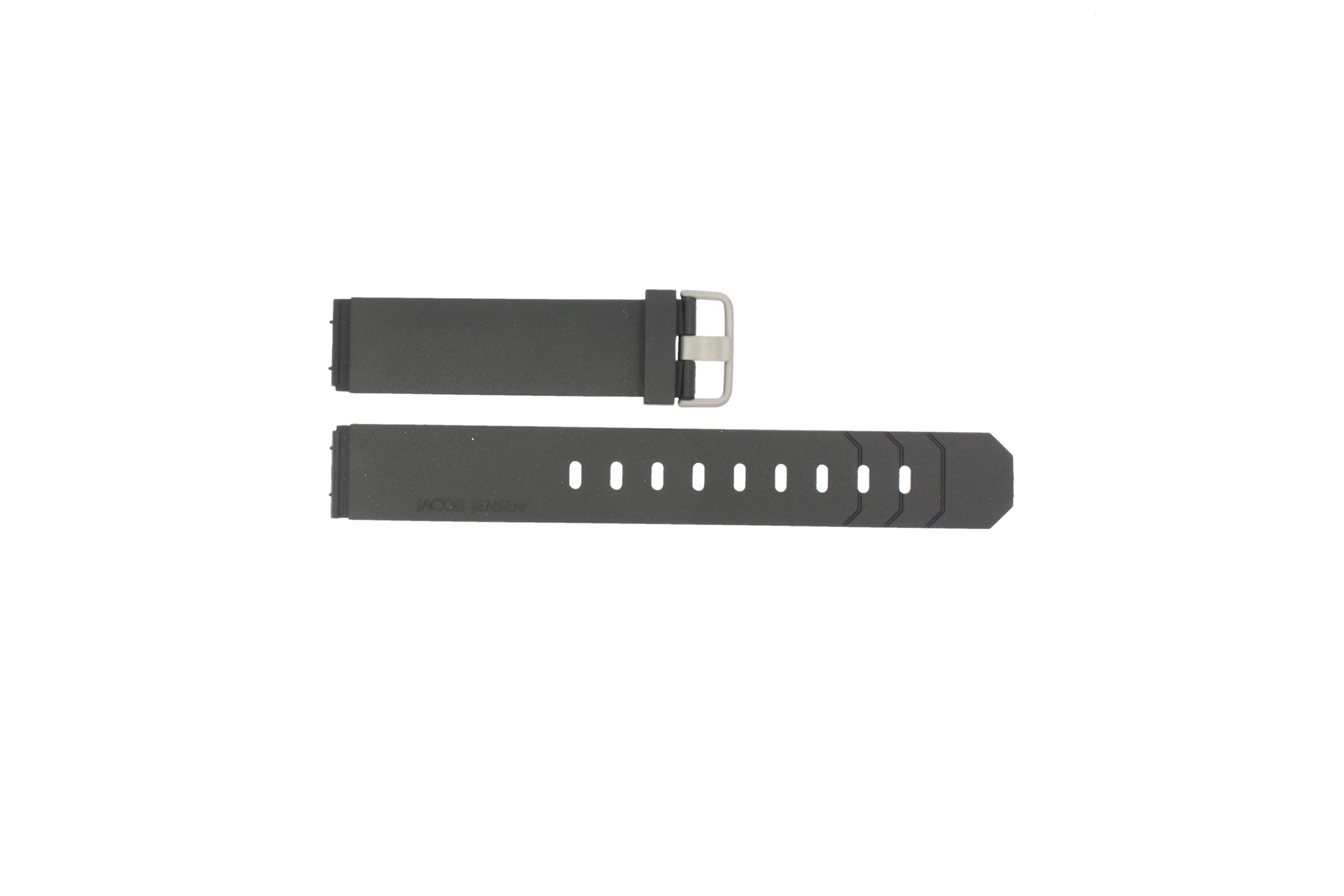 Watch strap Jacob Jensen 600 / 800 / 601 / 602 / 702 / 703 Rubber Black 19mm