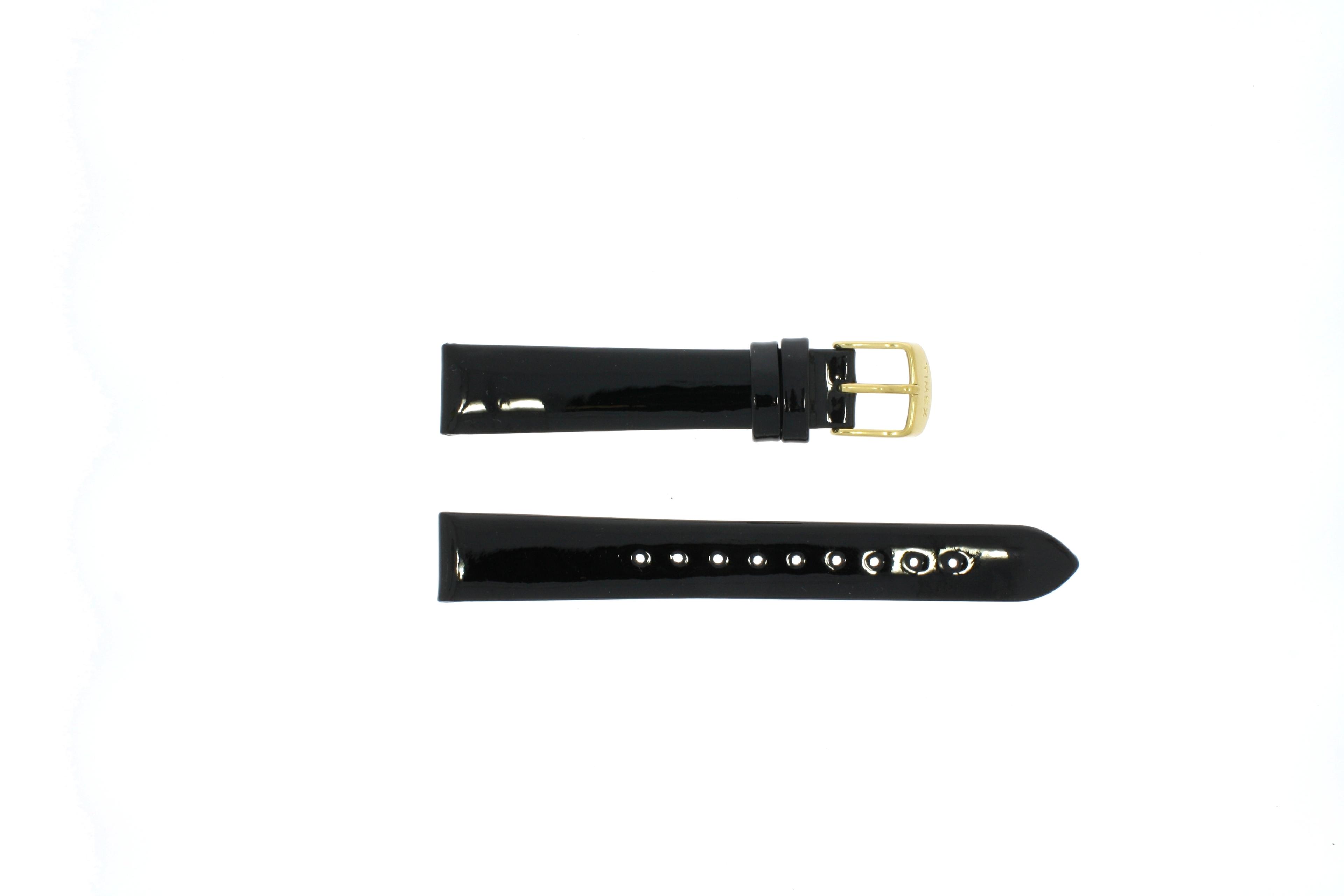 Watch strap Timex 2P371 / P2P371 Leather Black 16mm