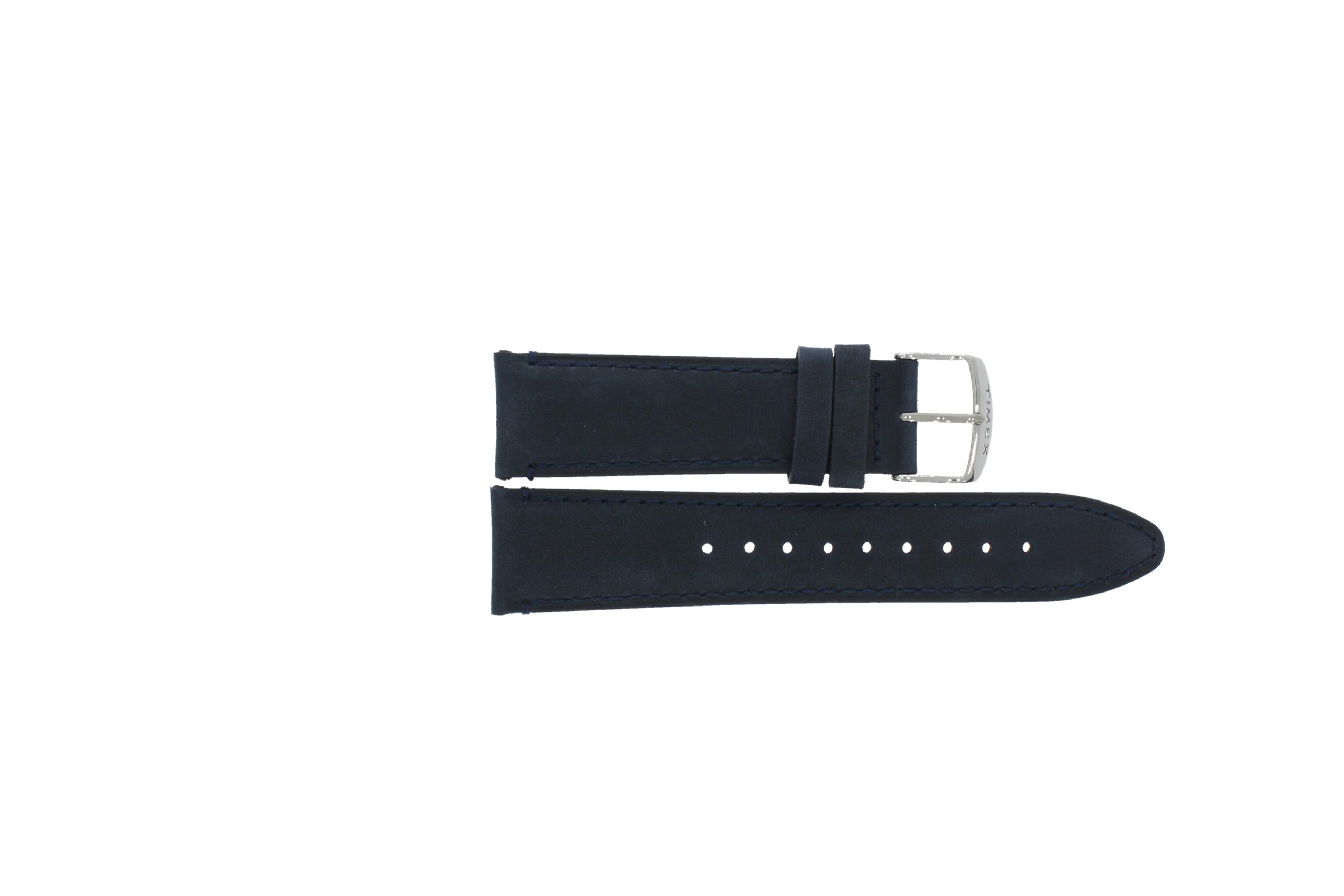 Watch strap Timex PW2P75400 Leather Blue 22mm