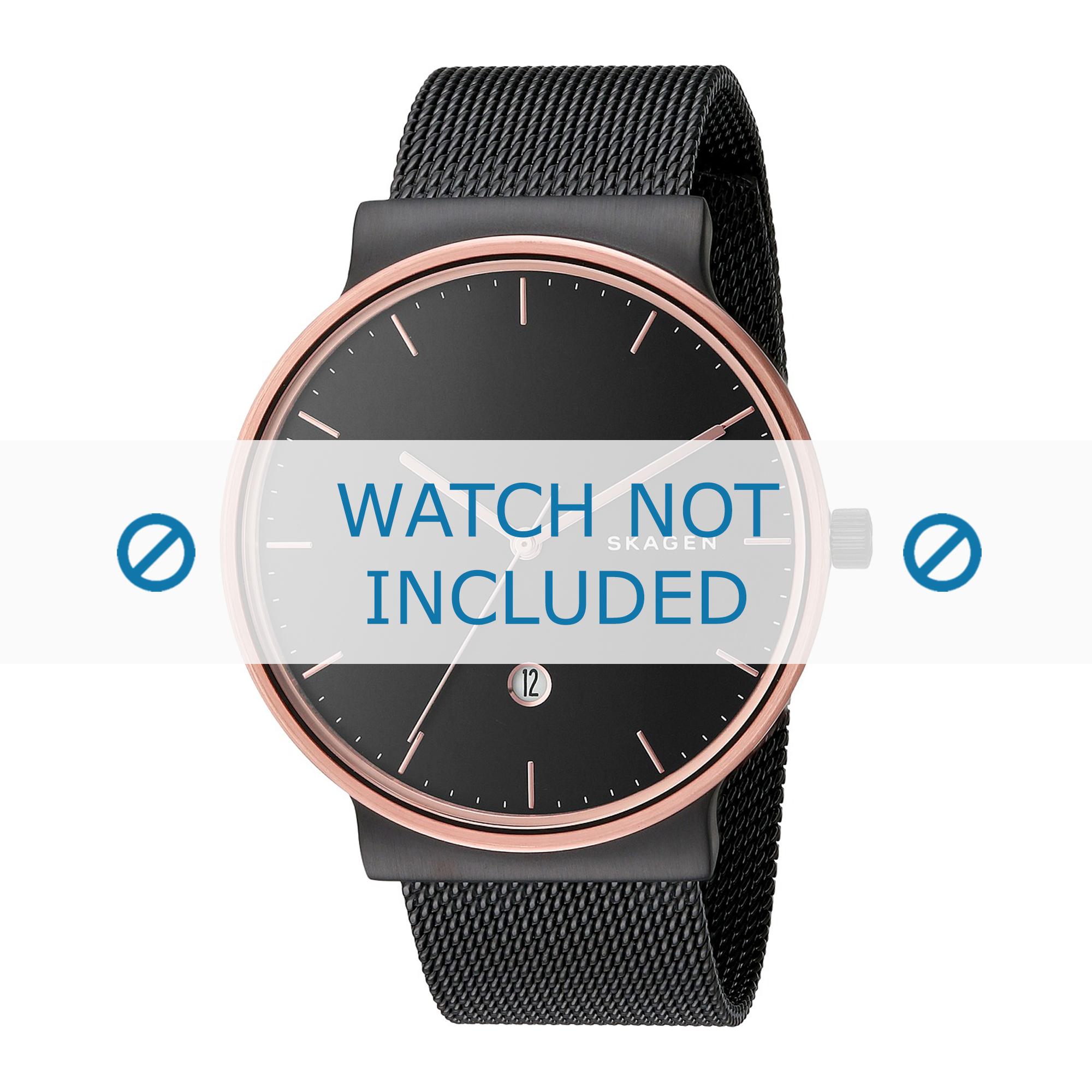 Watch strap Skagen SKW6296 Milanese Black 20mm