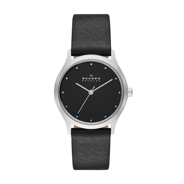 Watch strap Skagen SKW2283 Leather Black