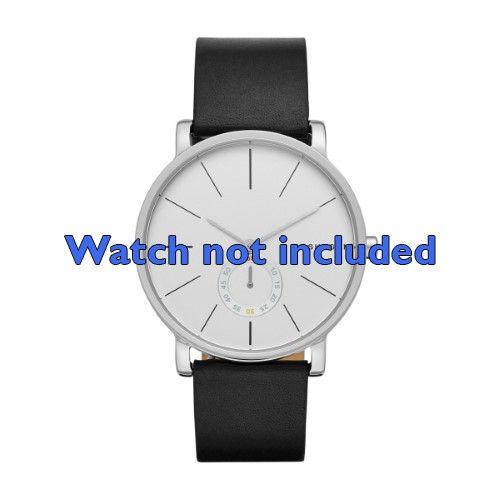 Watch strap Skagen SKW6274 Leather Black 20mm