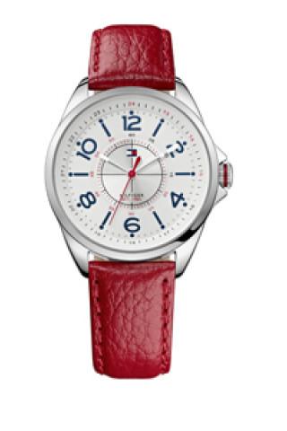 Tommy Hilfiger watch strap TH-189-3-14-1309 / TH1781265 Leather Red + red stitching